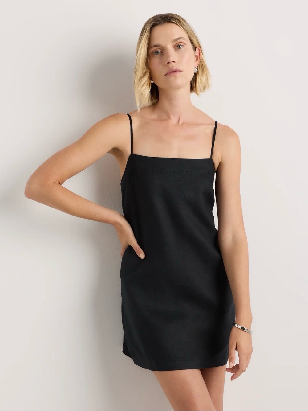 100% European Linen Mini Skort Dress